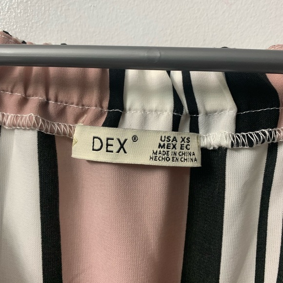 DEX XS striped off-the shoulder Dress - Picture 3 of 4